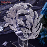 HP484 Bridal Tiara Leaf Shape Headband Wedding Hair Accessories Women Headdress Pageant Brides Headwear Hair Ornaments