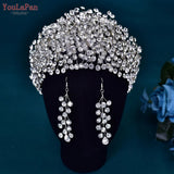 HP376 Fashion Bridal Hair Accessories Crystal Headpiece For Women Tiara Wedding Crown Eew Set Rhinestone Bride Headband