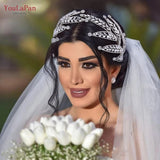 HP501 Bridal Hair Accessories Rhinestone Headband for Wedding Head Jewelry Bride Headwear Pageant Diadem Headpiece