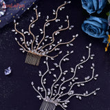 HP481 Crystal Wedding Comb Bridal Hair Clips Headdress Bridesmaid Women Headpiece with Comb Prom Hair Ornament Headwear