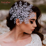 HP462A Crystal Headpiece for Brides Hair Accessories Wedding Bridal Side Comb Head Jewelry Flower Woman Headdresses