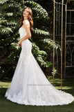 Sweetheart Neckline Mermaid Wedding Dresses Exquisite Appliques Sleeveless Lace Bridal Gowns Vestido De Novia