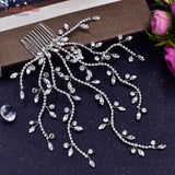 HP481 Crystal Wedding Comb Bridal Hair Clips Headdress Bridesmaid Women Headpiece with Comb Prom Hair Ornament Headwear