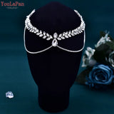 Woman Headband with Comb Forehead Head Chain Bridal Tiara Wedding Hair Accessories Pageant Hair Ornament Headwear HP524