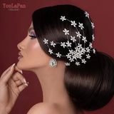 HP502 Flower Wedding Combs Woman Hair Accessories for Party Bride Hair Ornaments Jewelry Bridal Headpiece with Comb