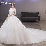 Sweetheart Boat Neck Style China Wedding Dress Vintage Lace Embroidery Pluse Size Vestidos De Novia Bride Gowns Marriage