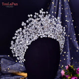 HP376 Fashion Bridal Hair Accessories Crystal Headpiece For Women Tiara Wedding Crown Eew Set Rhinestone Bride Headband