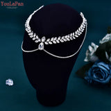 Woman Headband with Comb Forehead Head Chain Bridal Tiara Wedding Hair Accessories Pageant Hair Ornament Headwear HP524