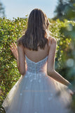 Sweetheart A-Line Wedding Dress Lace Applique Sleeveless Tulle Bridal Gowns Vestido De Novia