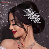 HP42 Pearls Woman Comb Wedding Headwear for Party Bride Hair Accessories Bridal Headpiece Bridesmaids Hair Clip