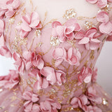 Maria Novia Primrose Grass Dark Pink Quinceanera Dresses Flower Plus Size Ball Gown Prom Dress Vestidos Princesa 15 Anos