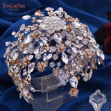 HP456 Trendy Bridal Headband Wedding Hair Accessories Alloy Flower Forehead Wedding Crown for Pageant Brides Headdress
