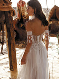 Appliqué Tassel Sleeve Wedding Dress For Women 2023 Vintage Sweetheart Backless Vestido De Noiva Custom Made Tulle Gown