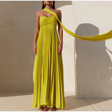 Classy A line Sweetheart Chiffon Long Prom Dresses Formal Summer Wedding Guest Dresses Wedding Guest Outfit HZ1214
