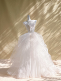 Modest Wedding Dress Ball Gown High Neck Lace Long White Wedding Dresses Brides Dress Bridal Gowns HZ1214