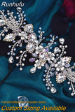 HP484 Bridal Tiara Leaf Shape Headband Wedding Hair Accessories Women Headdress Pageant Brides Headwear Hair Ornaments