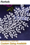 Alloy Rhinestone Headband Wedding Head Piece Flower Bridal Hair Accessories Hair Comb Silver Hair Clips Headwear HP301