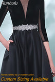 S12 Rhinestones Bridal Belt Bling Crystal Dress Applique Bridesmaids Belts Wedding Party Accessories Dress Decoration