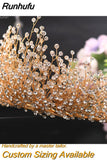 HP399 Vintage Bridal Crown And Tiara Shining Crystal Wedding Headband Bridal Hair Accessories Luxury Wedding Jewelry