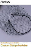 VA06 Birdcage Veil White Black Veil Face Veil Handband Bridal Veils with Crystal Blusher Veil Wedding Party Accesories