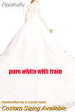 Sleeve Wedding Dresses 2023 New Luxury Lace Embroidery Ball Gown Wedding Dress Can Custom Made Vestido De Noiva