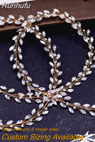 HP394 Elegant Long Bridal Hair Vine Women Bun Decoration Headband Handmade Headdress Wedding Hair Accessories Headpiece