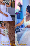 Off The Shoulder Wedding Dress Beading Sexy Arabic Bridal Gowns Ball Gown Princess Bridal Dresses