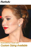 VA06 Birdcage Veil White Black Veil Face Veil Handband Bridal Veils with Crystal Blusher Veil Wedding Party Accesories