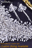 HP376 Fashion Bridal Hair Accessories Crystal Headpiece For Women Tiara Wedding Crown Eew Set Rhinestone Bride Headband