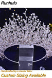 HP193P-C Trendy Bridal Hair Hoop Colorful Rhinestone Wedding Crown Handmade Bride Tiara Hair Accessories Woman Headband