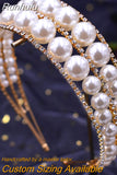 Luxury Bridal Hair Tiara Rhinestone Headband Handmade Wedding Hair Accessories Women Headdress Pageant Headpiece HP398
