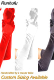 Party Dance Gloves Mariage White/Black/Red Finger Satin Boda Opera For Bridal Wedding Accessories