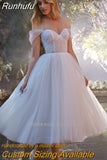 Sweetheart Wedding Dress Off The Shoulder Short Sleeve A-Line Princess Prom Party Gowns Vestido De Novia For Women