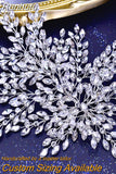 HP499 Crystal Flower Bridal Comb Rhinestone Wedding Hair Accessories Bride Tiara and Headdress Pageant Hair Jewelry
