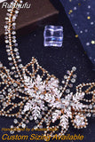 HP499 Crystal Flower Bridal Comb Rhinestone Wedding Hair Accessories Bride Tiara and Headdress Pageant Hair Jewelry
