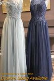A-line Floor Length Evening Dress Lace Organza With Embroidery Prom Dresses V-neck Sleeveless Bride Dress Zipper Robe De