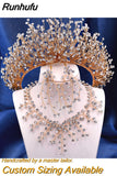 HP193P-C Trendy Bridal Hair Hoop Colorful Rhinestone Wedding Crown Handmade Bride Tiara Hair Accessories Woman Headband