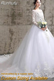 Dress 2023 New Birde Long Sleeve Ball Gown Luxury Lace Wedding Dresses Vestido De Noiva Robe De Mariee Plus Size